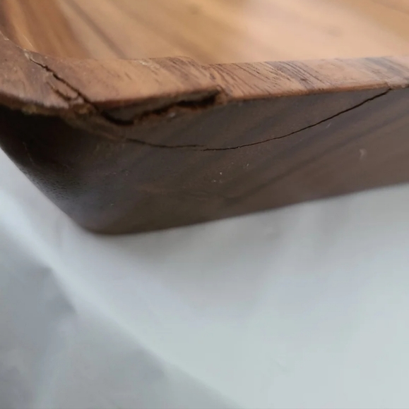 Solid Mango Wood Carved Tray - Picture 5 of 6